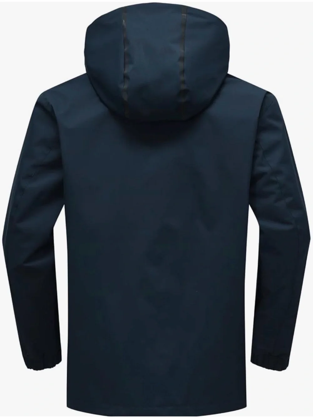 Mens (L) Lightweight Hooded Windbreaker Waterproof Rain Jacket Hiking